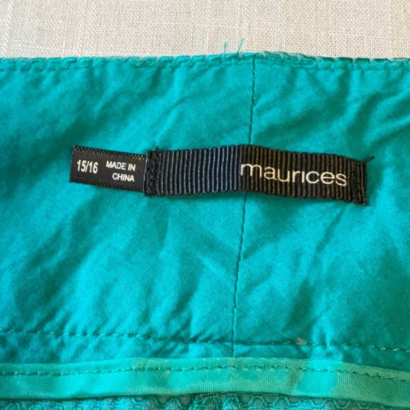Maurices High Waist Green Shorts with Tailored Fit - Picture 3 of 5